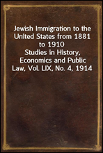 Jewish Immigration to the United States from 1881 to 1910
Studies in History, Economics and Public Law, Vol. LIX, No. 4, 1914